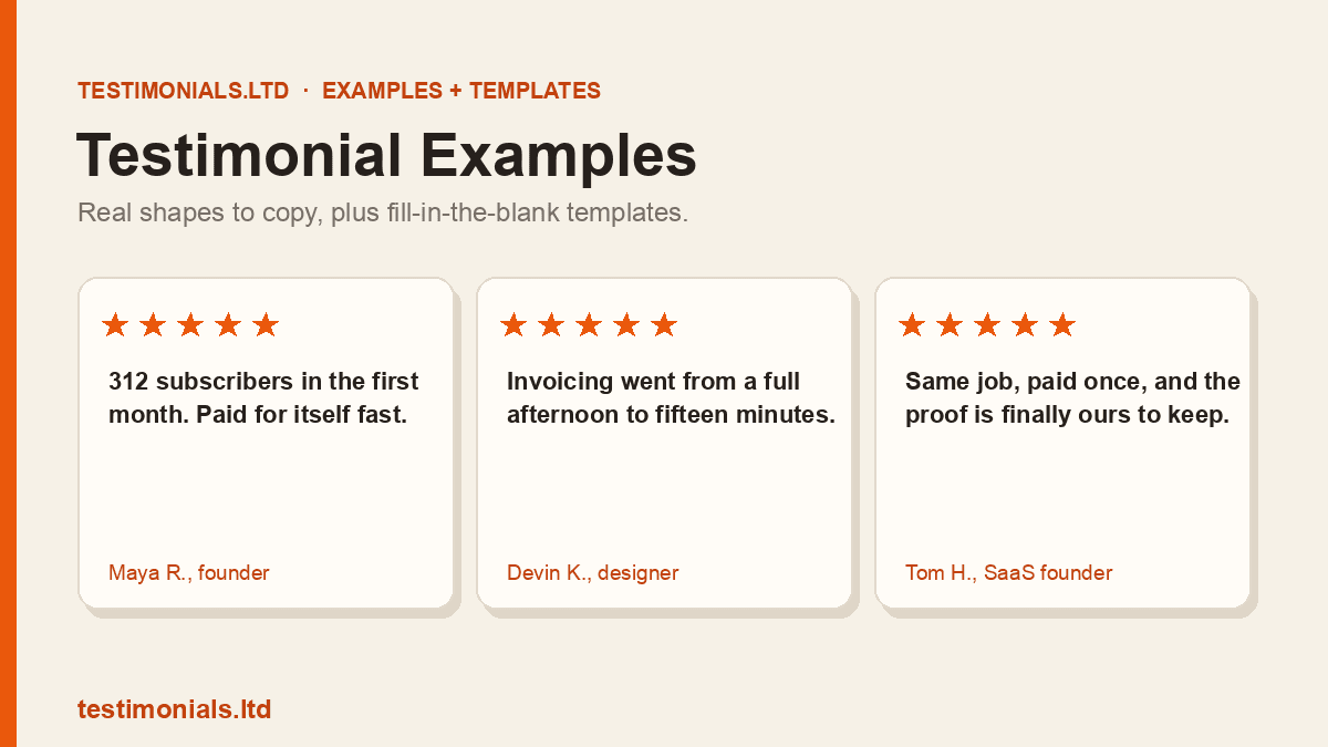 Testimonial Examples: 20 Real Ones Broken Down by What Makes Them Work
